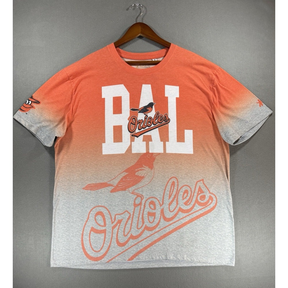 Vintage Baltimore Orioles T-Shirt Size XL Gradient Orange And Gray 90s MLB Tee